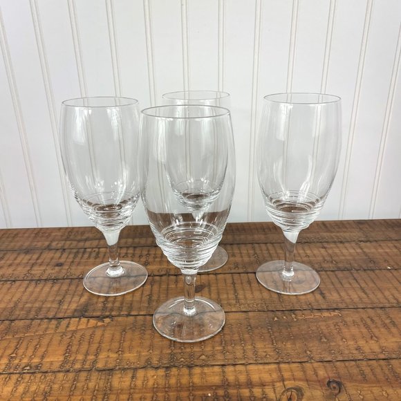 Set of 4 Mikasa Clear Swirl Iced Tea Tall Glasses - Picture 3 of 10